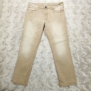 Goodfellow Co Jeans Mens 40×32 Brown Slim Straight Total Flex Medium Wash Denim